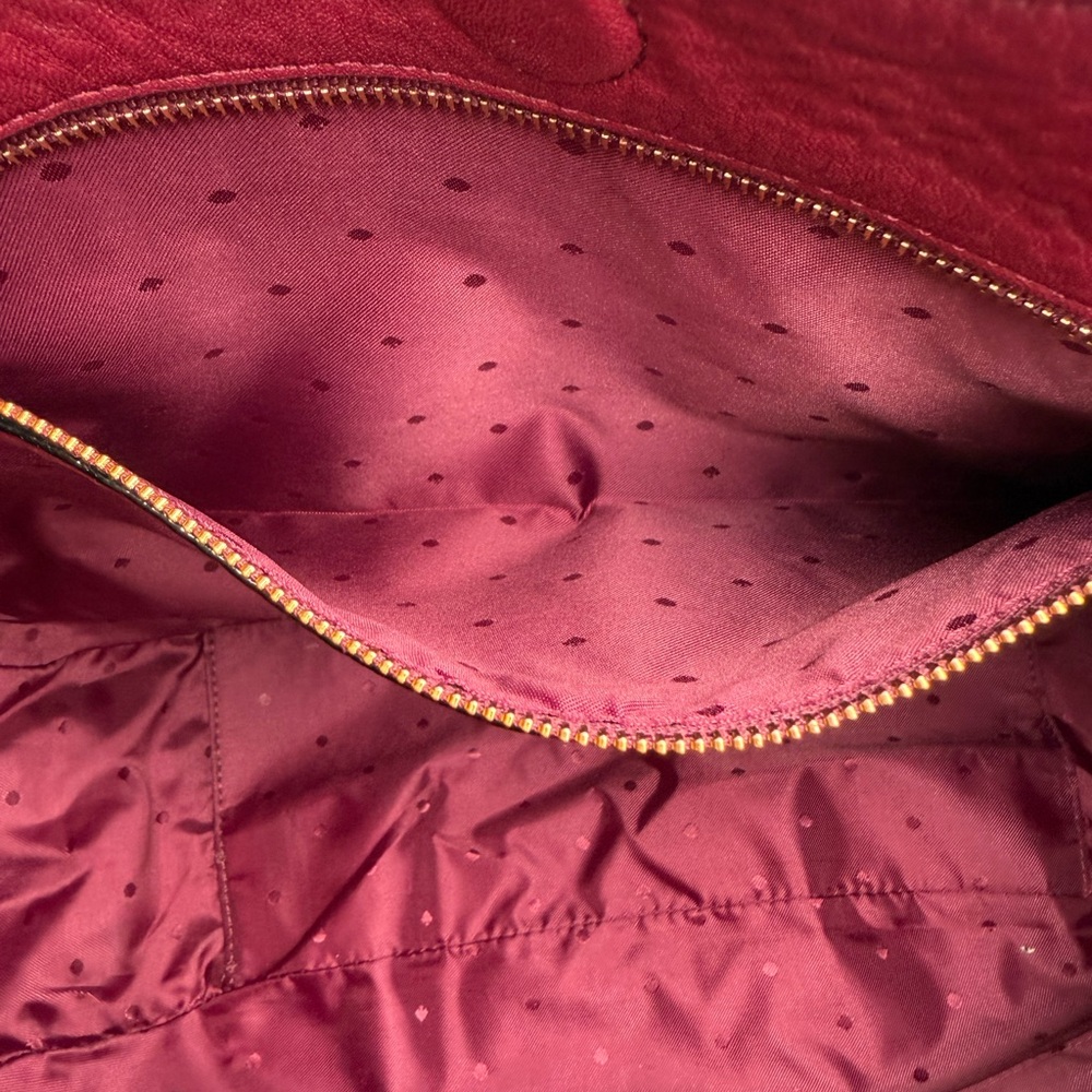 Kate Spade James Street Mason Large Merlot Cow Leather Hobo Bag With Tassel - Picture 5 of 17